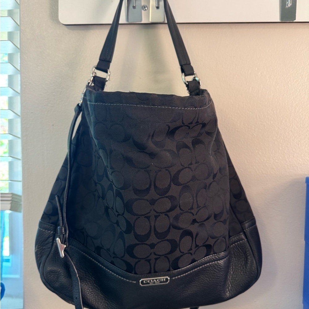 Coach Black Signature Shoulder Bag